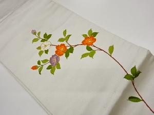 金駒刺繍椿模様名古屋帯